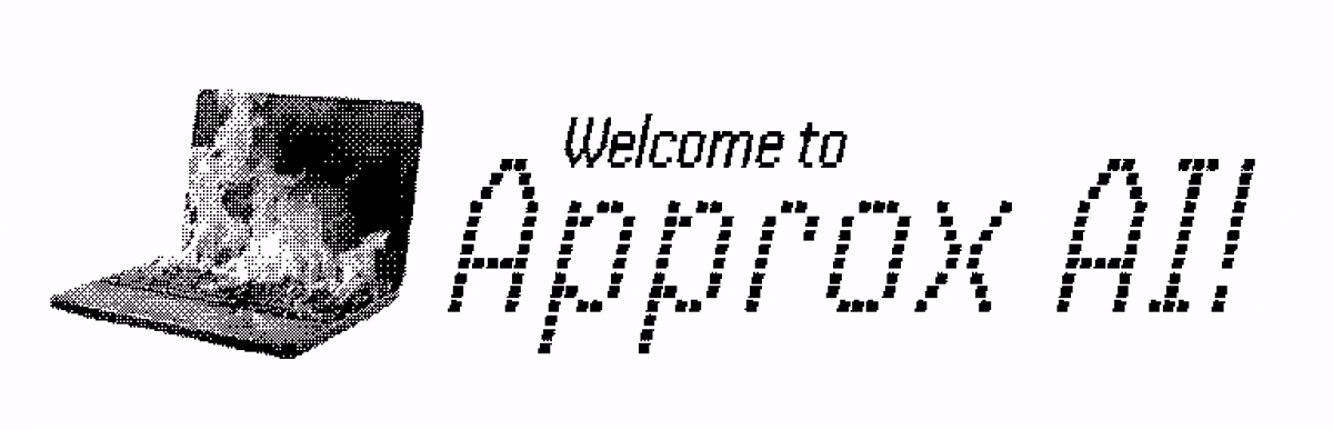 A laptop on fire next to the title: Welcome to Approx AI!