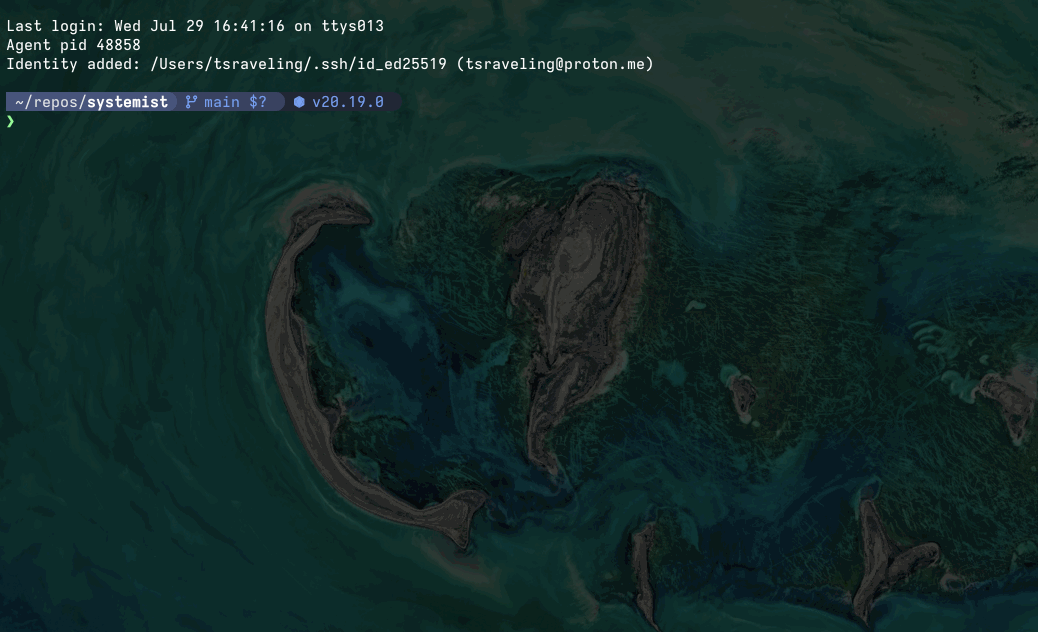 Glow in the Changelog repo, showing the user browsing into the markdown file containing a previous issue of the Changelog