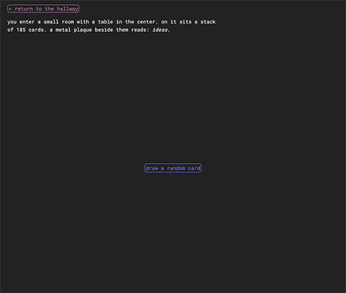 Animated GIF of the idea card puller