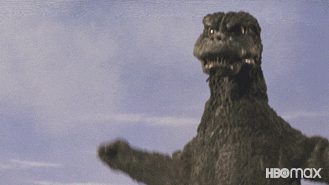 Godzilla goes horizontal and kicks an enemy
