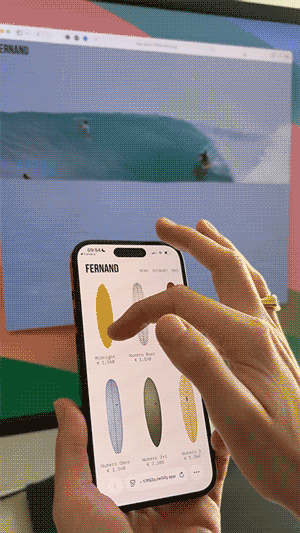 Video of someone using the prototype