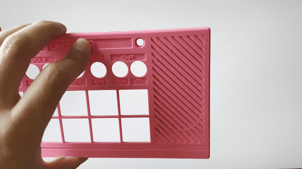 Animation of my hand tilting an enclosure top to hide/show a speaker cavity