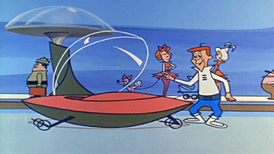 a short clip of the animation in the Jetsons intro